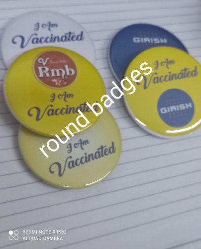 Plain Round Badge, Size : 58mm