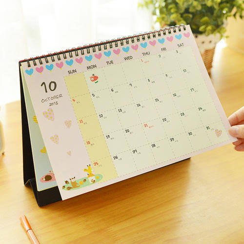 Paper Table Printed Calendar