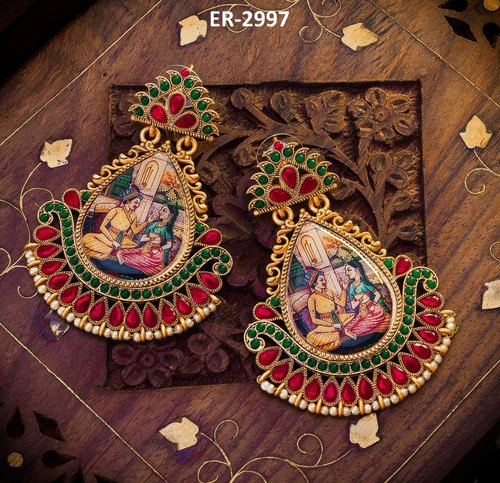 Profuzon Alloy Artificial Earrings Jewellery, Size : Free