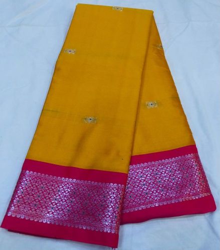 Unstitched Silk Cotton Saree, For Easy Wash, Dry Cleaning, Age Group : Adults