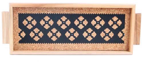 Rectangle Cork Floral Tray, Color : Black