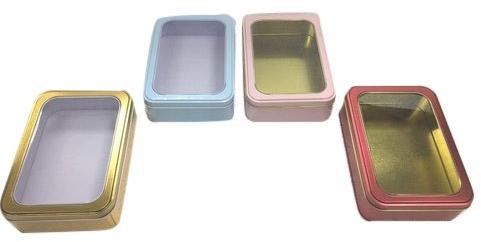 Rectangle Rectangular Plain Tin Box