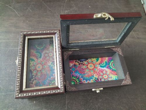 Plain Polished Wood Box Photo Frame, Packaging Type : Packet