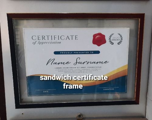 Plain Wood Certificate Award Frame, Size : Multisize