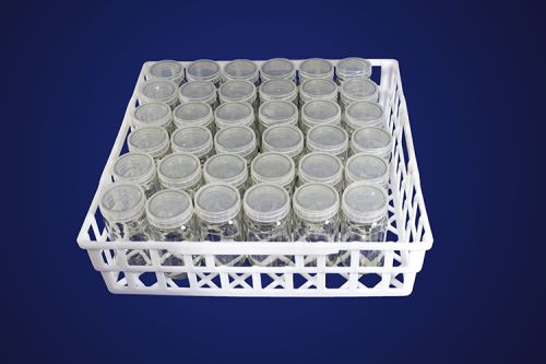 36 Glass Jar Set With Tray