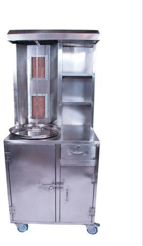 Stainless Steel Gas 50-60kg Chicken Shawarma Machine, Certification : ISO 9001:2008