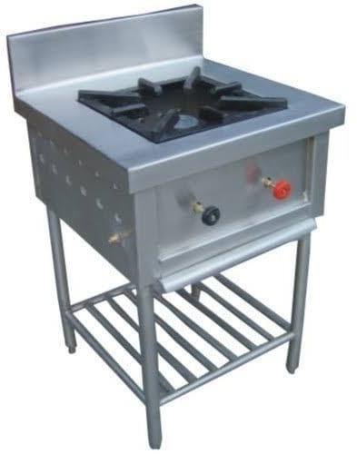 Stainless Steel Plain Commercial Gas Bhatti, Shape : Square