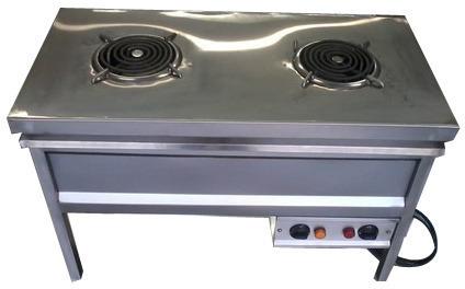 Stainless Steel Manual Electric Coil Stove, For Hotel, Restaurant, Voltage : 2kw