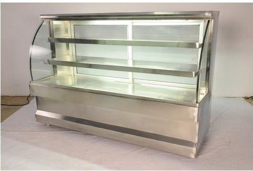 Electric Stainless Steel 150-200kg Pastry Display Counter, Style : Curve