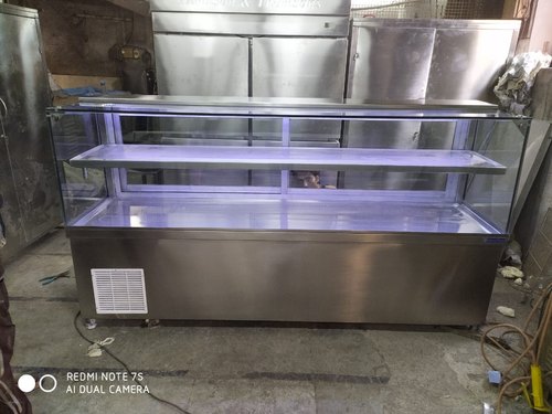Electric Steel 150-200kg Rectangular Glass Display Counter, Size : Customize