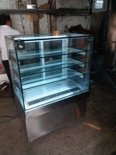 Electric Square Glass Display Counter, Style : Straight
