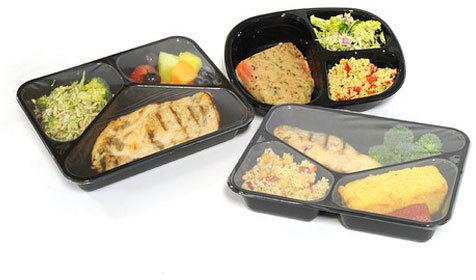 Polypropylene Food Packaging Tray, Color : Black