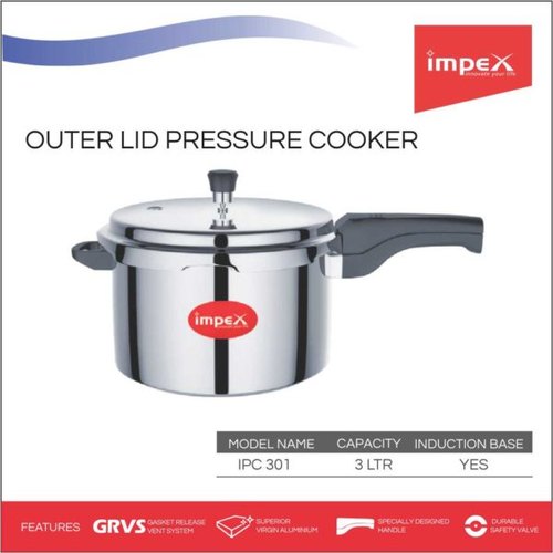 Aluminium Pressure Cooker, Color : Silver