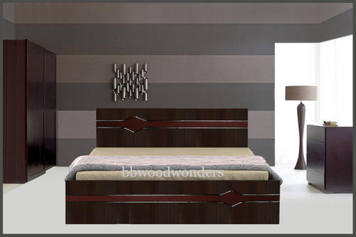 Wooden Bed, Color : Grey