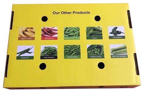 Paper Printed Vegetable Packaging Box, Size : 12x7x4 Inch