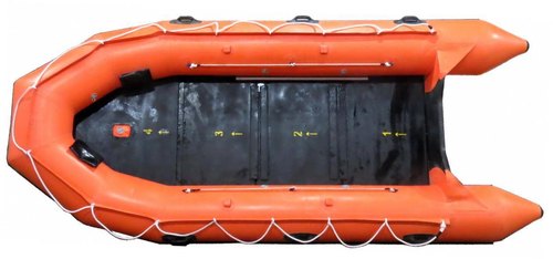 Rubber  Inflatable Rubber Boat, Color : Orange