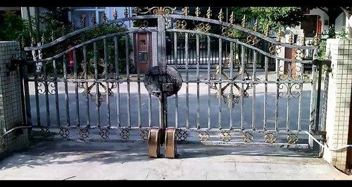 Mild Steel Automatic Swing Gate, Color : Black White