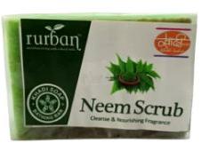 Rurban Neem Scrub Soap, Packaging Type : Paper Wrapper