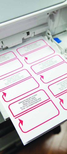 Printed Barcode Label, Color : White