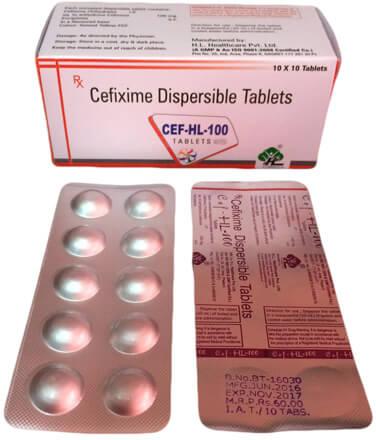 CEF-HL 100 Cefixime Trihydrete Tablets, For Pharmaceuticals, Clinical, Hospital