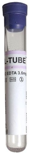 L-TUBE K2 EDTA Non Vacuum Single Cap