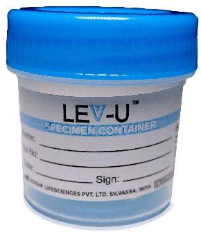 LEV-U Plain LEVRAM STERILE Urine Container, Feature : Disposable, Durable