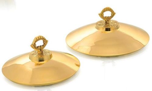 Round Polished Brass Gravy Bucket LID, For Food, Feature : Fine Finishing