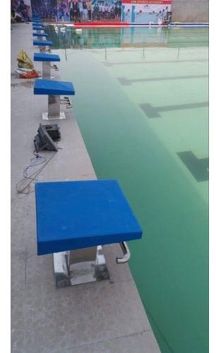 Fiber Steel Starting Block, Color : Blue