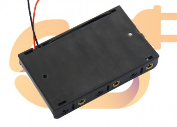 AA 6 Cell Battery Holder Hard Plastic Case With Wire (1.5V X 6 Cells = 9Volt)