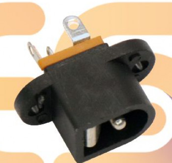 DC-016 5.5mm X 2.1mm Female Jack Vertical 3 Pin Fixing Hole Power Socket Connector