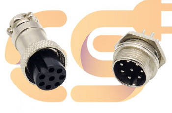 GX16 8 Pin 5A Male and Female Metal Aviation Connector
