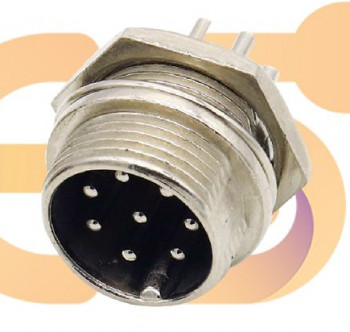 GX16 Male 8 Pin 5A Metal Aviation Connector