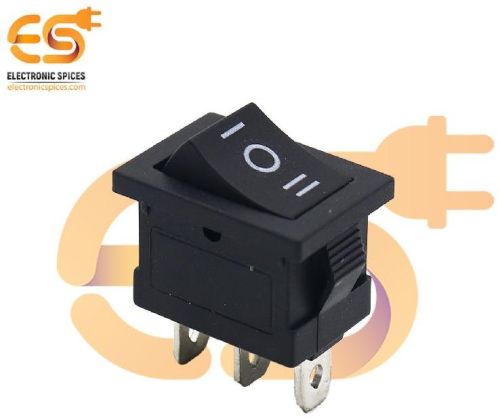 KCD1 6A 250V Black Color 3 Pin SPCO Small Plastic Rocker Switch