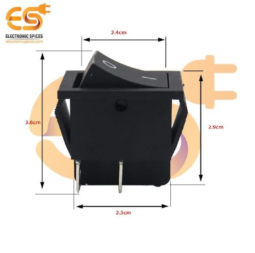 KCD4 15A To 30A 250V Black Color 4 Pins DPDT Heavy Duty Plastic Rocker Switches