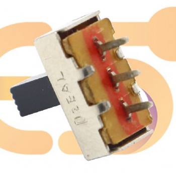 SS12F44G7 0.3A 30V SPDT 3 Pin Metal Body Panel Mount Plastic Handle Slide Switch
