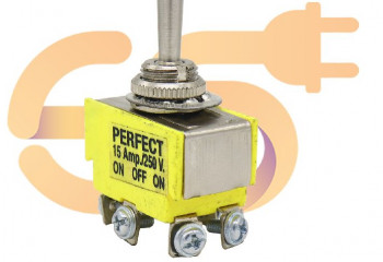 TEN1322 15A 250V 6 Pin DPCO Heavy Duty Metal Body Toggle Switches