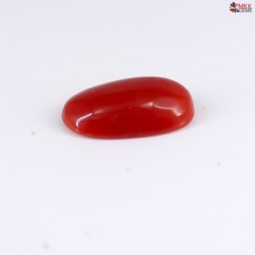 Oval Cabochon Japanese Red Coral Stone, Size : 16.65 X 11.25 X 4.62 MM