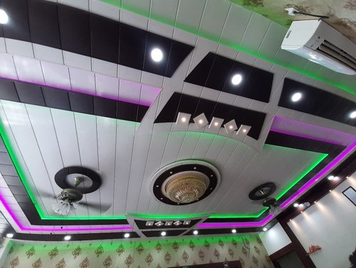 PVC False Ceiling, Color : White Brown