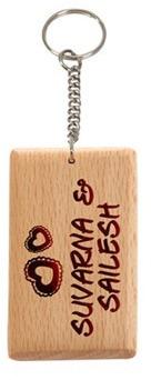 Wood Engraved Keychain