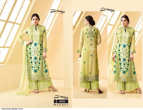 Bemberg Palazzo Suits, Color : Multicolour