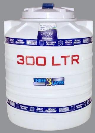 300 Ltr Triple Layer Water Tank, Color : White/Black/Blue/Green/Yellow