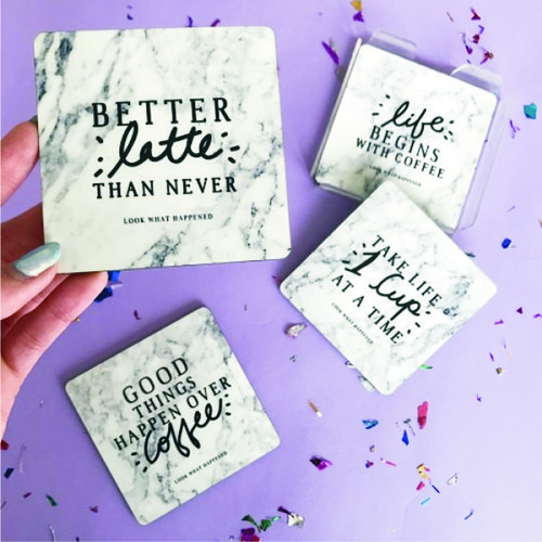 Slate Marble Coaster, Shape : Round