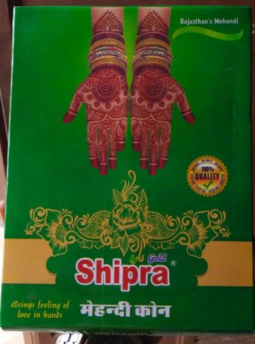 Henna Paste Shipra Mehandi Cone, For Home, Parlour, Temporary Body Tattoo, Color : Red