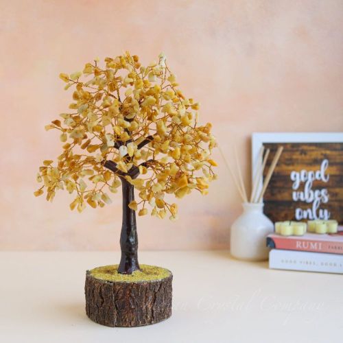 Golden Quartz Gemstone Tree