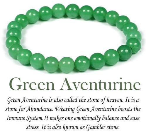 Plain Green Aventurine Bracelet, Packaging Type : Velvet Box