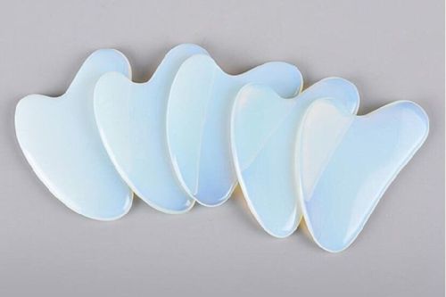 Polished Crystal Opalite Gua Sha, Size : 0-10mm, 10-20mm