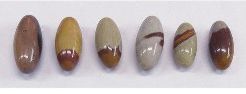 Stone Narmada Shivling, Color : White With Brown