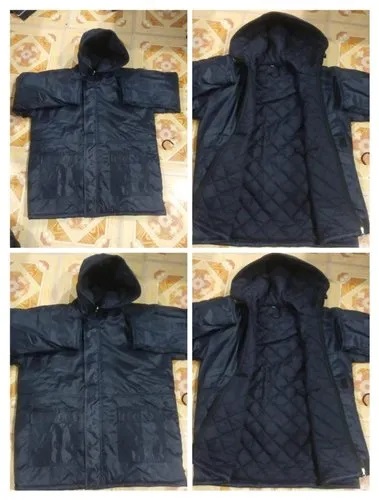 Hooded Woolen Parka Jacket, Size : All Sizes