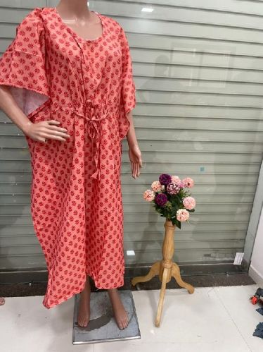 Printed CREPE Kaftan Kurti, Size : MIX