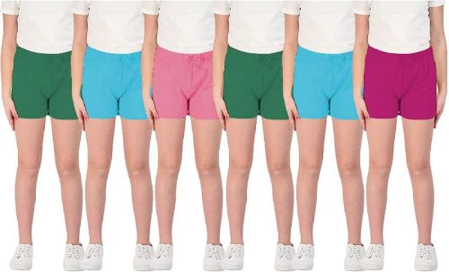 Plain Girls Cotton Shorts